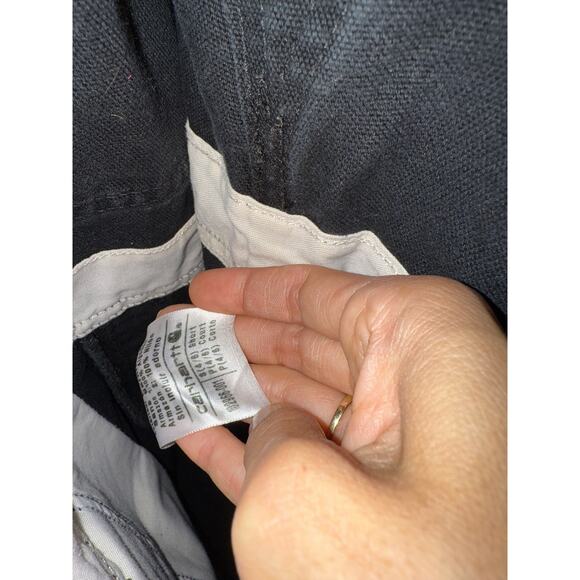 Carhartt Duck Bib Overalls Black Size Small - Picture 5 of 9